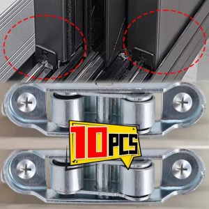 10PCS Doors Window Slot Wheel Zinc Alloy Pulley Double Roller Flat Groove Support Bottom Sliding Roller Hardware Accessory