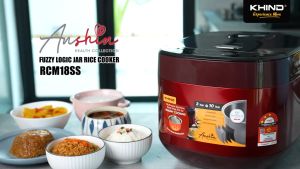 (With Bubble Wrap) Khind 1.8L Anshin Fuzzy Logic Jar Rice Cooker Periuk Nasi 电饭煲 电饭锅 RCM18SS with buffalo stainless steel (10 Cups)