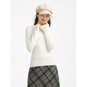 Hotwind | Slender Fitting Henley Neck Sweater