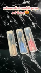 DRHL0807 Sendok Garpu Set Box Travel Stainless Alat Makan Stainless Food Grade