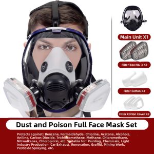 Toxic Chemical Dust Spray Farming Paint Fume Full Face Mask