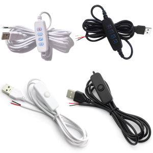 5V USB Dual Color Dimmer Controller Switch Wire Tricolor On Off Control Dimming Wire 1.5M For LED Strip Lamp Bulb Light