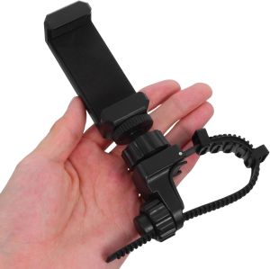 Metal Music Lyre Clip Phone Stand for Trombone Trumpet French Horn Alto Saxophone Black Music Holder for Marching Band Practice