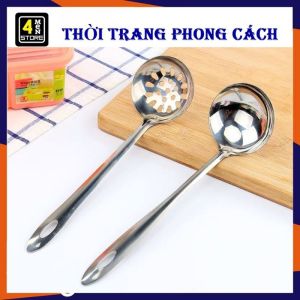 Muôi Vá Múc Canh Inox / Muôi Thủng Vớt Thức Ăn Topping Đồ Lẩu - Muôi Múc Trân Châu - Muỗng Múc Canh / Muỗng Thủng Inox - Vá Vớt Mì Phở Bún Miến Tiện Lợi