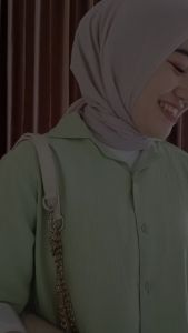 Blouse Kemeja Wanita Polos Lengan Pendek Crop Crinkle Airflow Premium