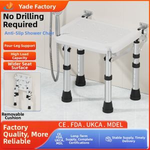 Foldable Wall-mounted Bath Seat With Armrest And Backrest Anti-slip