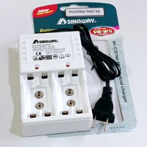 Bộ sạc Pin Supper Charger cho Pin loại  AA / AAA / 9V (Loại 2 Viên - 4 Viên AA)