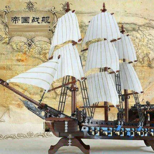 Pirates of Caribbean Series Battleship Building Block Toy for Kids