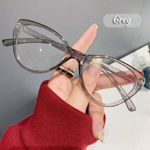 Y2K Cat Eye Eyeglasses Anti Blue Light Fashion Korean Hip Hop Retro Personality Party Decorative Eyewear for Men and Women