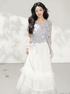 KEIKO | Áo Dạ Off-shoulder Layered Ruffle Tay Irregular Không Tay