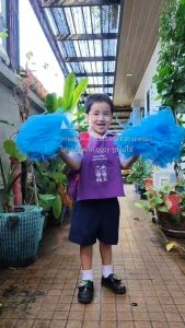 สีด้าน พู่พลาสติกใหญ่ พู่เชียร์ พู่เชียร์กีฬา พู่เชียร์ลีดเดอร์ m24 - 1 คู่มี 2 อัน