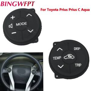 Steering Wheel Switch Control Panel Rubber For Toyota Prius C 2011-2015 Aqua 2012-2014 Button Cover
