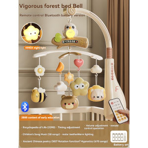 Baby Crib Mobile with Music and Lights Mobile for Crib with Remote Control Rotation Moon and Star Projection Baby Crib Toys