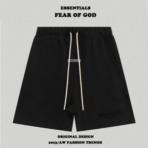 Flocking Letter Print Shorts Mens High Street Trendy Brand Five-Quarter Length Summer Youth Casual Straight Leg Pants