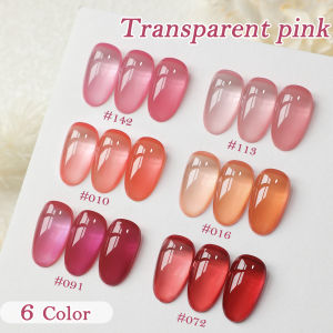 XEIJAYI Little White Bottle Airy and Transparent 6pcs/set--Art Design Nail Salon DIY Salon Gel Soaking UV LED Nail Gel