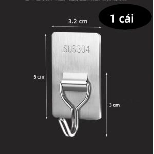 Móc Treo Khăn Bằng Thép Không Gỉ 304 Dán Tường Tự Dính Dùng Cho Nhà Ở Áo Khoác Áo Choàng Phòng Tắm Phong Cách Hiện Đại Phụ Kiện Tiện Dụng