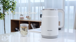 Freser1.7 litre Fast Boiling Electric Kettle 304 Stainless Steel Portable Double-layer Anti-ironing Heat Automatic Cut Off for Travel Household Kitchen Kettle