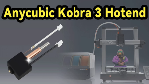 ANYCUBIC Kobra 3 Hotend 3D Printer Extruder V5 J-Head Print หัวพร้อมถุงเท้าซิลิโคน 0.4 มม. หัวฉีดทองเหลือง 24V เครื่องทําความร้อนตลับเซรามิกไม่มีฮีตซิงก์ for Kobra 3Kobra 3 Combo 3d printer 3DM006