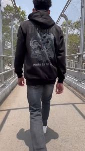 SWEATER HOODIE RUNSBOLD PRIA FONT METAL SWEATER OVERSIZE DISTRO FULL SABLON GRAFIS