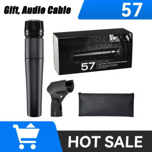 Lokchonk Metal SM57 Cardioid Dynamic Microphone For Stage Singing Professional Wired Microphone for Karaoke BBOX Recording Vocal