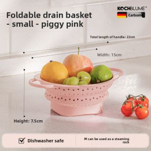 kochblume | Folding Silicone Drain Basket for Fruit and Vegetable