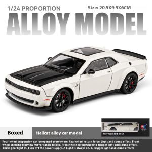 Hellcat alloy model car cool lighting and sound effects exquisite interior unique decorations for the car center console