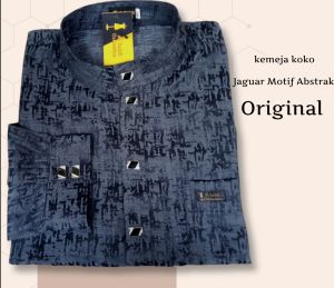 Kemeja Koko Jaguar Motif Abstrak Dewasa