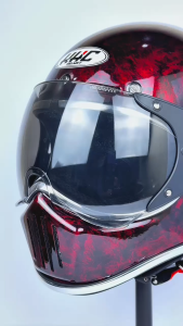 HELM KHC CAKIL MOTIF KACA PILOT LIST CHROME ORIGINAL SNI