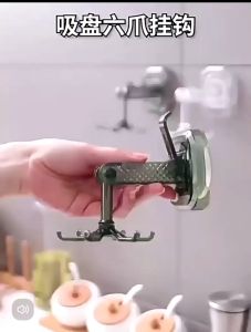 Suction Cup Storage Rack Versatile Suction Cup Swivel Hanger Hook for Bathroom Closet Organization Strong Load-bearing Entryway