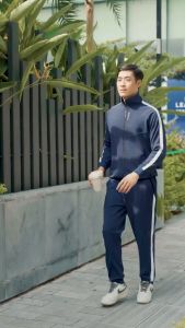 LAROMA Bộ Quần Áo Nỉ Thu Đông Khóa Kéo Cho Nam | Sọc Đơn -Trẻ Trung - Giữ Ấm - Vải Thơm - Kháng Khuẩn - Mềm Mại - Co Dãn