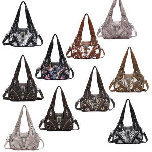 Original Angel Vintage Y2K Leopard Rivets Motorcycle Bag