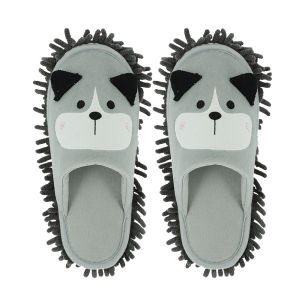 Winter Cartoon Lazy Person Floor Cleaning Slippers Wooden Floor Cleaning Mop Cloth Silent Detachable Household Cleaning Tools