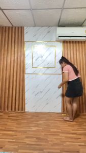 สติกเกอร์เทปผิวเงา ติดตั้งง่าย มีกาวในตัว กันน้ำ ลอกไม่ทิ้งคราบ วอลเปเปอร์ผนัง สติกเกอร์ติดผนังห้อง