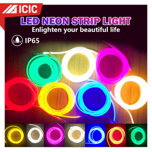 ICIC LED Strip Lighting Eye Protection Waterproof 220V Narrow Neon Light Flexible Rope Tube for RGB Christmas Holiday
