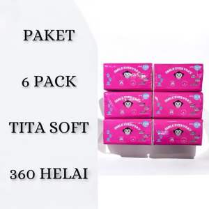 6 pack - Tisu tita soft 360 lembar 2ply