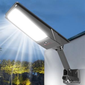LED Solar Lights for OutsideLed Wall Light Motion Sensor with Remote Control 3 Modes Solar Flood Lamp Outdoor for YardGarden