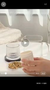 Ready stock household high-value high borosilicate glass cup office cup with lid kettle tea cup tea water separation heat-resistant square cup