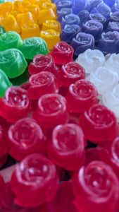 AGAR AGAR KERING PERISA BUAH ( bentuk bunga ros )