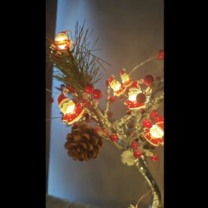Homemory 2m 20LED Santa Claus Fairy String Lights for Festive Christmas Tree & Home Decor