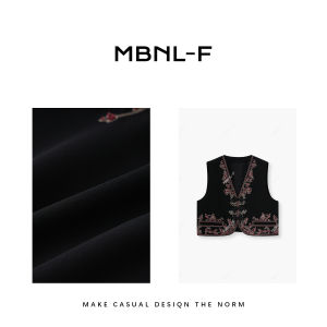 MBNL-F New Summer Versatile Vest 2025S/S XingLai XM-MJ3099 Commute Style round Neck Short Length No Button Fastening