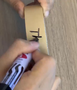 WRITABLE Matte Kraft Paper Tape Brown paper Tape gift packaging adhesive tape