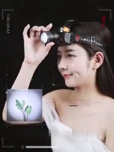 รับประกัน 10 ปี ไฟส่องสัตว์ ไฟคาดหัว ไฟฉาย ไฟฉายคาดหัว แสงไฟที่สว่างเป็นพิเศษ ระยะพันเมตร การตรวจจับด้วยท่าทาง กลางคืนกลายเป็นกลางว