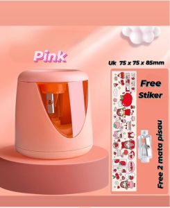 Rautan pensil elektrik / rautan pensil kayu otomatis / rautan pensil FREE 2 buah mata pisau yang dapat diganti / rautan pensil menggunakan baterai