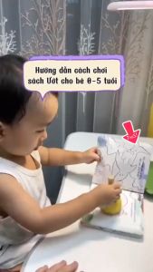 Sách Ướt đổi màu kì diệu - Sách tắm và Vẽ bằng ngón tay cho bé 0-5 tuổi - LionBooks