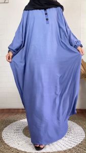 Gamis Muslimah Adem Premium Kaftan Twill Polos Super Jumbo LD 180 muat BB 80 KG XL!