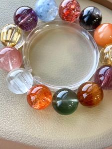 Montagne Jewelry Top Grade Natural Rare Rutilated Super Seven Crystal Bracelet