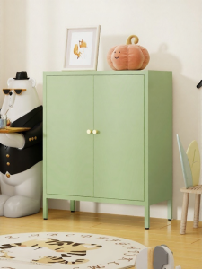 DIBIOU | Multi-layer Floor-standing Colorful Pink Series Metal Storage Cabinet