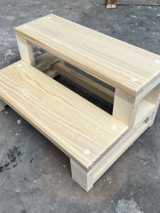 Wooden Step Stool for Indoor Outdoor Use