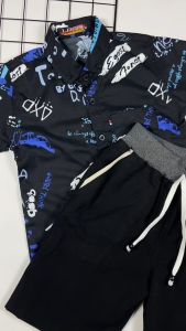 Setelan Kemeja Anak Motif Lengan Pendek Usia 1-10 Tahun