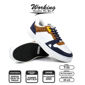 SNEAKERS RUNNING WORKING T-22 sneakers cewek cowok sepatu acara sepatu nongkrong sepatu casual sepatu keren